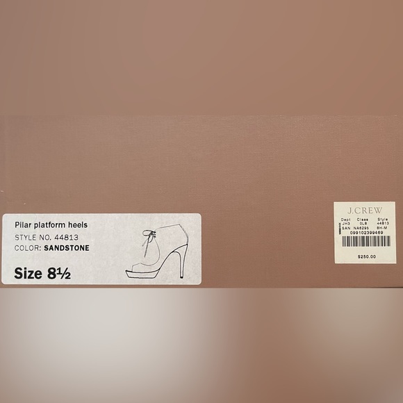 J.Crew Pilar Platform Heels. Style No. 44813 Color: Sandstone Size: 8 1/2 - Picture 7 of 7